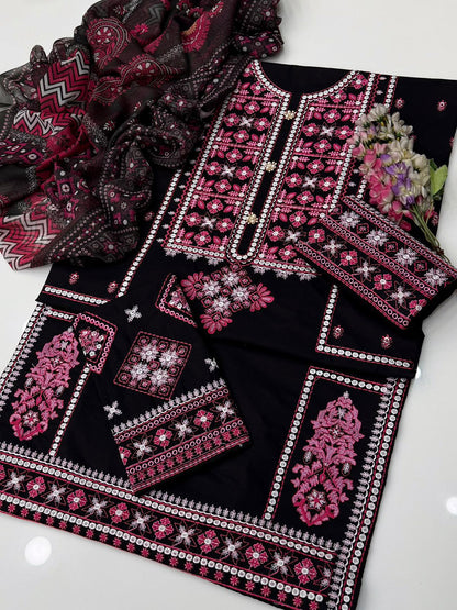 Beautiful Branded Boutique Style Heavy Embroidered Lawn 3PC Dress