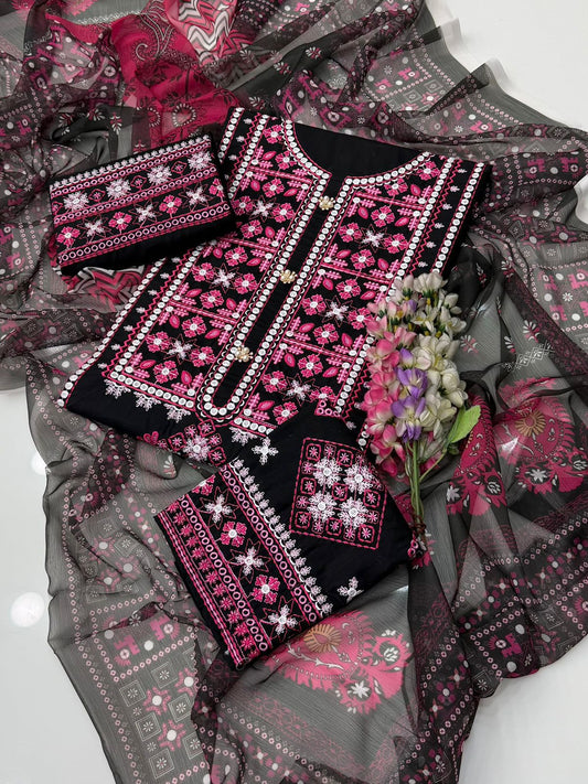 Beautiful Branded Boutique Style Heavy Embroidered Lawn 3PC Dress