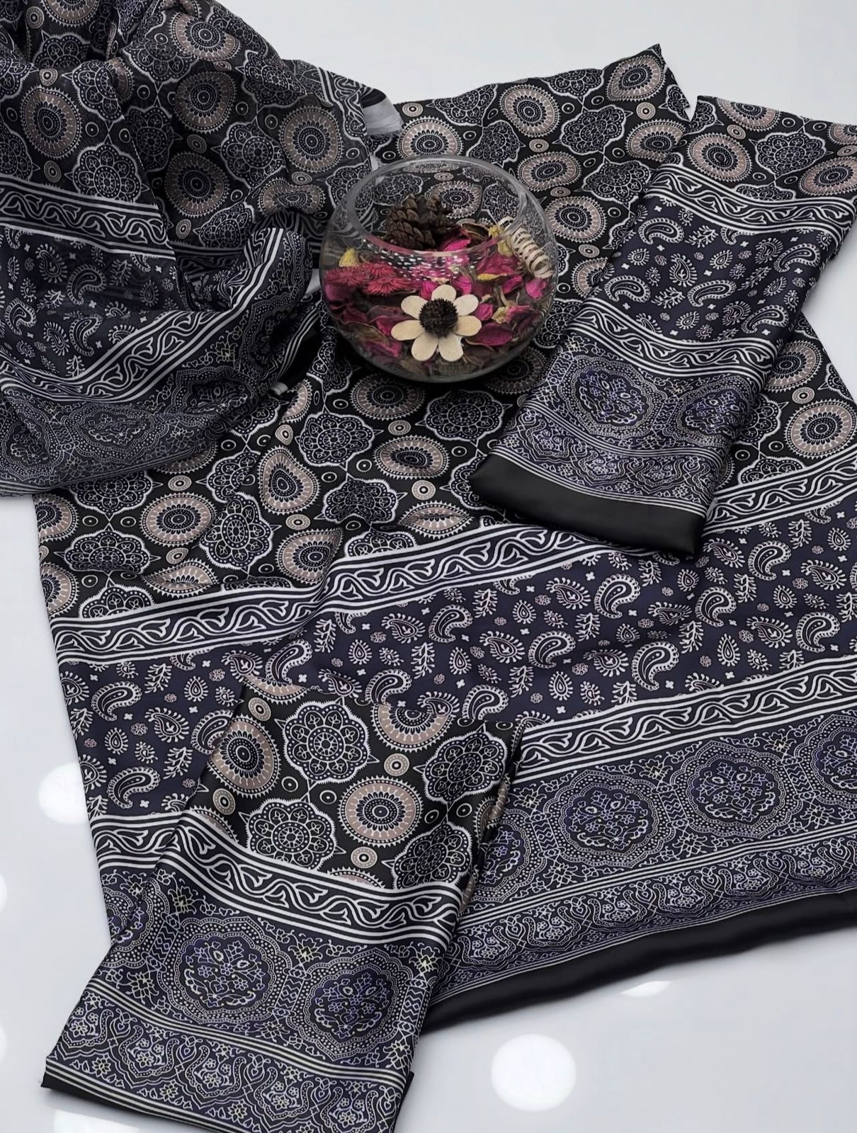 Shamoze Ajrak Digital Print 3PC Dress